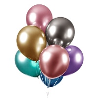 Palloncini in lattice da 30 cm cromati - PartyDeco - 50 unità