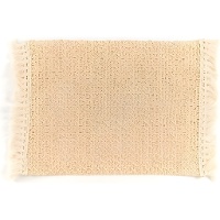 Tovaglietta 45 x 30 cm con frange colore naturale