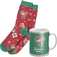 Set regalo con tazza e calzini da elfo