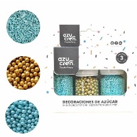 Kit di sprinkles con bastoncini e perle dorati da 30 gr