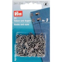 Staffe in acciaio inox argentato n. 3 - Prym - 25 pz.