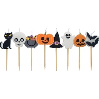 Pacco di candele di Halloween da 8 cm - 8 pezzi