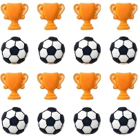 Decorazioni di zucchero a tema calcio Soccer Party - Azucren - 16 pezzi