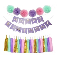 Kit Happy Birthday multicolore - Monkey Business - 27 unità
