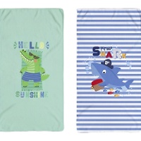 Telo mare 140 x 70 cm dino o squalo - 1 pezzo