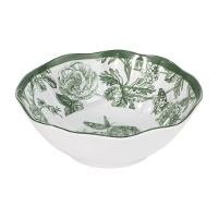 Piatto fondo 19 cm floreale verde