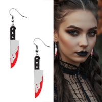 Orecchini a forma di coltelli con sangue - 1 paio