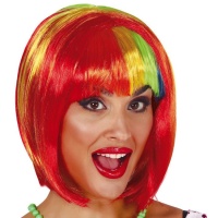 Parrucca multicolore a metà capelli