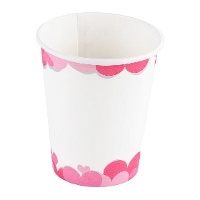 Bicchieri decorati con cuori su sfondo bianco - confezione da 8