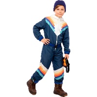 Costume da sciatore blu per bambino