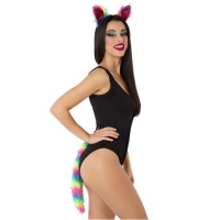 Set di gattina multicolore - 2 pezzi