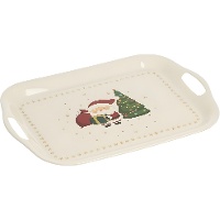 Vassoio natalizio con Babbo Natale, 41 x 29 cm