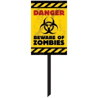 Pericolo Attenzione agli zombie Poster 24,8 x 38 cm