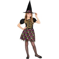 Costume da strega colorato per ragazza