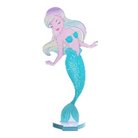Centrotavola sirena iridescente 12,7 x 8 x 27 cm