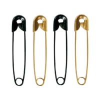 Spille da balia dorate e nere da 3,4 cm - Fildor - 48 pz.