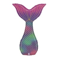Palloncino coda di sirena multicolore da 1,17 m - Grabo