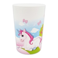 Bicchieri riutilizzabili unicornio e castello da 230 ml - 2 unità