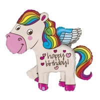 Palloncino Unicorno Buon Compleanno 114 cm - Grabo