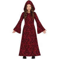 Costume rosso da bambino in stile gotico