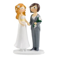 Figura per torta nuziale sposa 21 cm