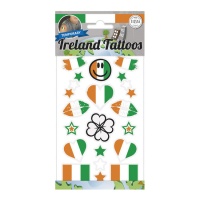 Tatuaggi temporanei Irlanda assortiti - 1 foglio