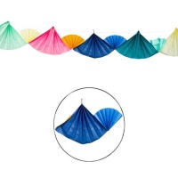 Festone di ventagli di carta colorati - 4 m