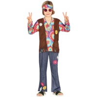 Costume da hippie colorato per bambini