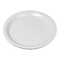 Piatti da 20 cm in cartone bianco - 10 pezzi