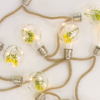 Catena luminosa 10 lampadine led con fiori - 1,65 m