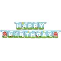 Ghirlanda Happy Birthday Happy Farm 3 m