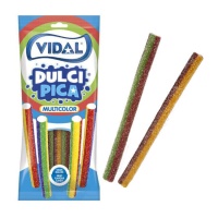 Liquirizia multicolore con pica pica aromatizzata - Vidal Dulcipica - 90 g