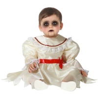 Costume da bambola diabolica con abito lungo da bebè