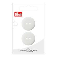 Bottoni bianchi da 2,5 cm con due fori - Prym - 2 pz.