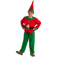 Costume da elfo verde e rosso per bambini