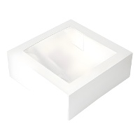 Scatola bianca per torte da 40 x 40 x 10 cm con finestra