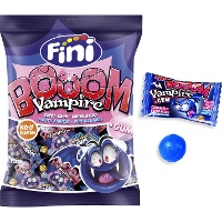 Caramella pinta-lingua con gomma - confezione singola - Fini booom vampiro - 65 gr