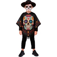 Poncho del Día de los Muertos per bambino
