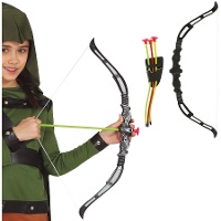 Arco e frecce nero - 56 cm