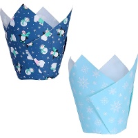 Capsule tulipano di carta per muffin con design Frozen - PME - 24 pezzi