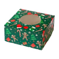 Scatola per dolci o cupcakes di zenzero 17,5 x 17,5 x 8,5 cm