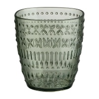 Bicchiere in acrilico da 400 ml, colore verde muschio con rilievo