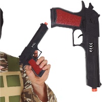 Pistola nera per forze di sicurezza - 26 cm