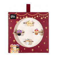 Set di 4 anelli regolabili Re Magi per bambini