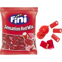 Busta assortita di liquirizia e dischi rossi - Fini Sensation Red Mix - 500 gr