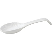 Portacucchiaio bianco in porcellana inciso