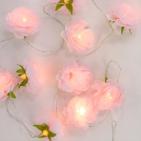 Ghirlanda con luci LED a forma di fiori a batteria - 1,65 m