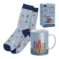 Set regalo di tazza e calze di Natale Magi