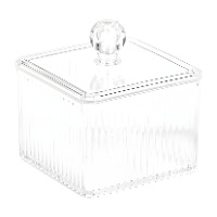 Contenitore porta-cotone trasparente ed elegante