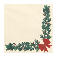Tovaglioli 16,5 cm Lazo Navidad - 20 pezzi
